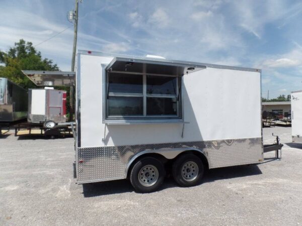 8.5' x 14' Concession Food Trailer White Event Catering - Image 12
