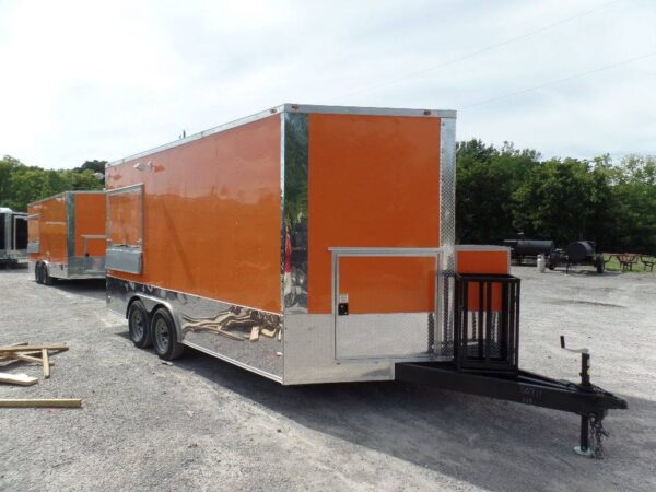 8.5' x 16' Concession Food Trailer Orange Catering Event - Image 18