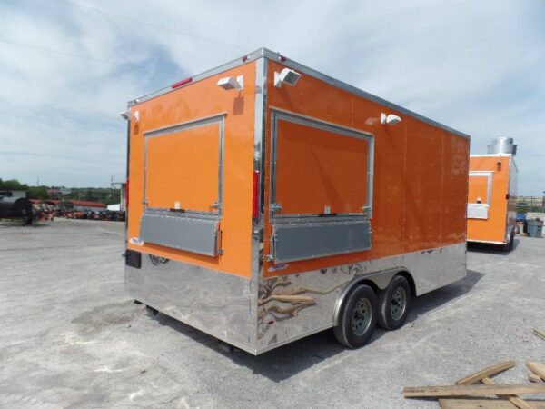 8.5' x 16' Concession Food Trailer Orange Catering Event - Image 14