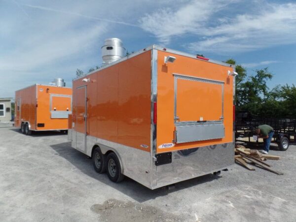 8.5' x 16' Concession Food Trailer Orange Catering Event - Image 10