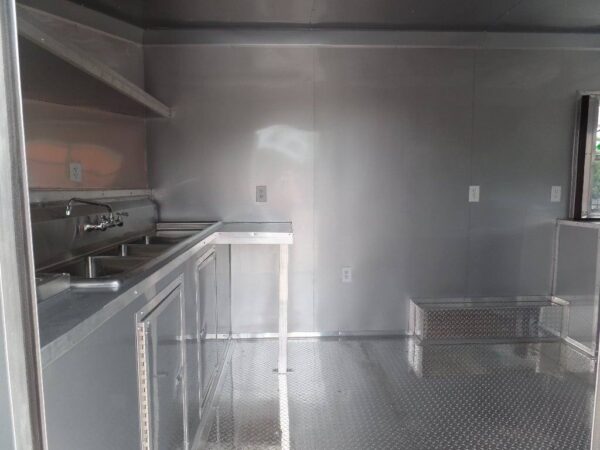 8.5' x 16' Concession Food Trailer Orange Catering Event - Image 2