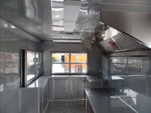 8.5' x 16' Concession Food Trailer Orange Catering Event - Image 15