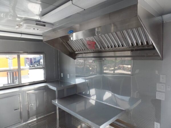 8.5' x 16' Concession Food Trailer Orange Catering Event - Image 6