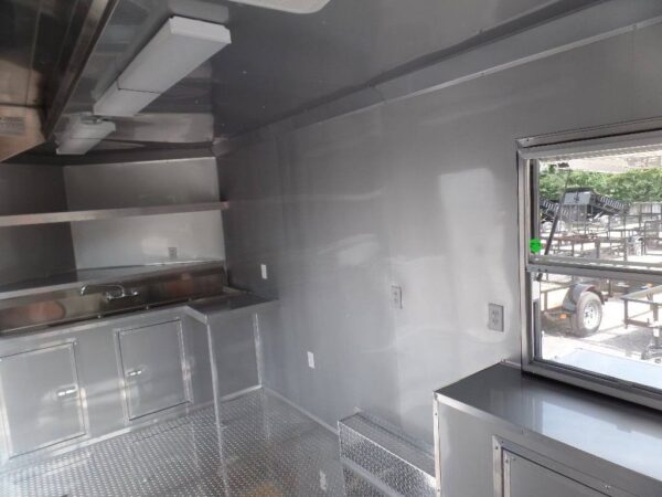 8.5' x 16' Concession Food Trailer Orange Catering Event - Image 16