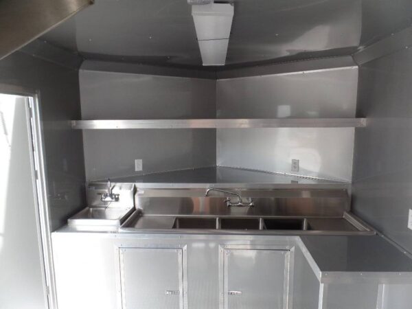 8.5' x 16' Concession Food Trailer Orange Catering Event - Image 23