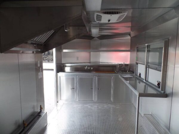 8.5' x 16' Concession Food Trailer Indigo Blue Event Catering - Image 9