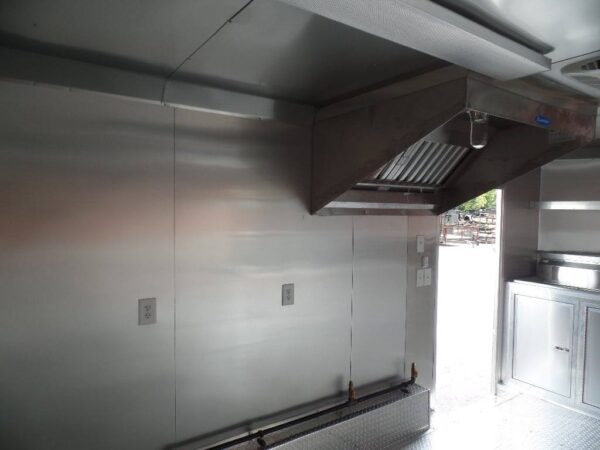 8.5' x 16' Concession Food Trailer Indigo Blue Event Catering - Image 4