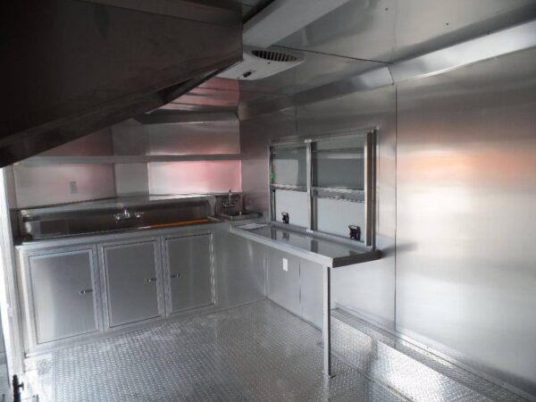 8.5' x 16' Concession Food Trailer Indigo Blue Event Catering - Image 16