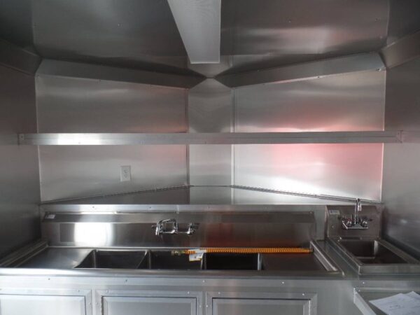 8.5' x 16' Concession Food Trailer Indigo Blue Event Catering - Image 18