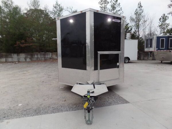 8.5' x 16' Black Catering Concession Food Trailer With Appliances - Image 30