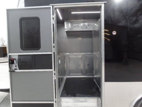 8.5' x 16' Black Catering Concession Food Trailer With Appliances - Image 2