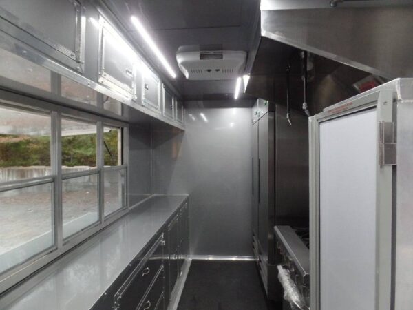 8.5' x 16' Black Catering Concession Food Trailer With Appliances - Image 21