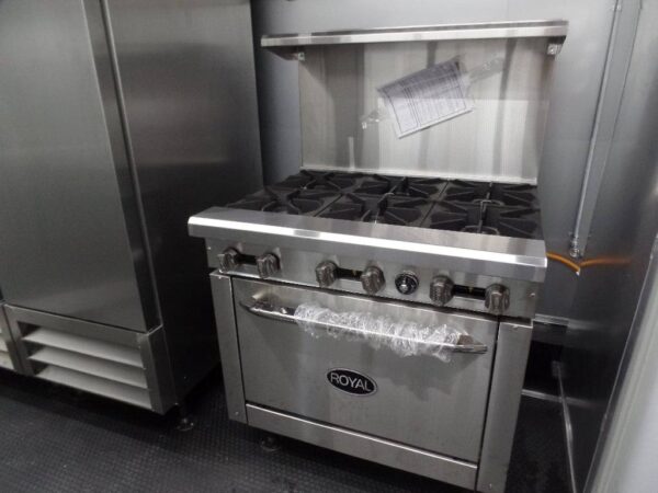 8.5' x 16' Black Catering Concession Food Trailer With Appliances - Image 12