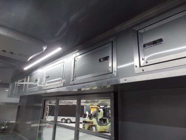 8.5' x 16' Black Catering Concession Food Trailer With Appliances - Image 4