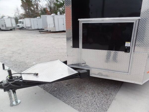 8.5' x 16' Black Catering Concession Food Trailer With Appliances - Image 9