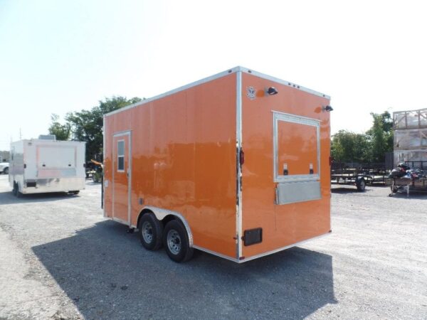 8.5' x 16' Concession Food Trailer Orange With Appliances - Image 19