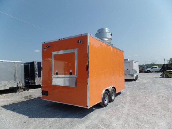 8.5' x 16' Concession Food Trailer Orange With Appliances - Image 18