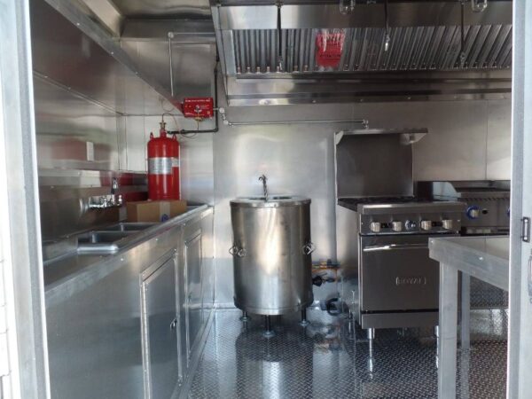 8.5' x 16' Concession Food Trailer Orange With Appliances - Image 5