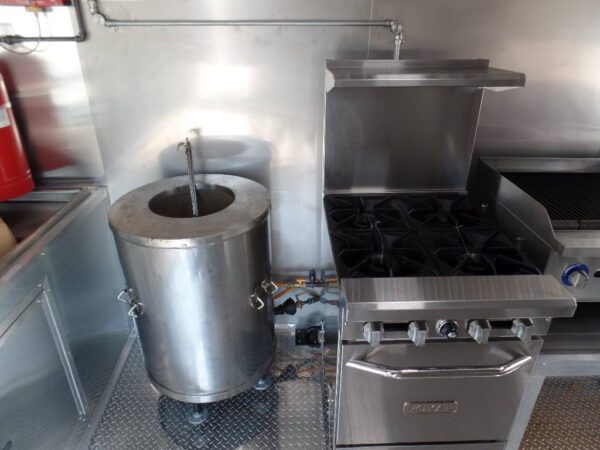 8.5' x 16' Concession Food Trailer Orange With Appliances - Image 16