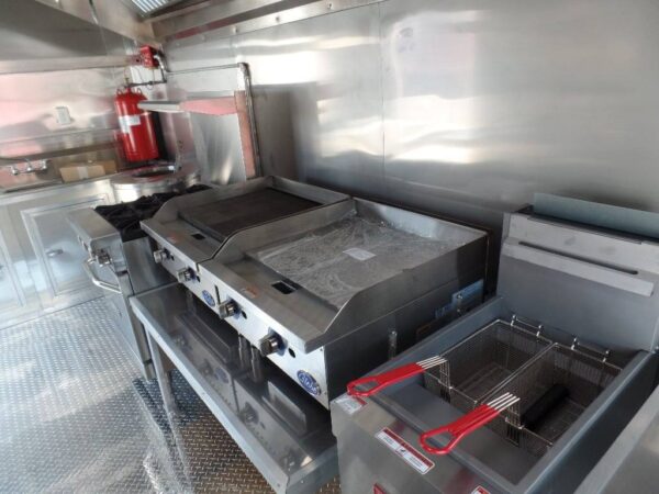 8.5' x 16' Concession Food Trailer Orange With Appliances - Image 11