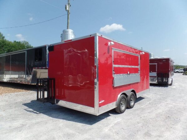 8.5' x 16' Concession Food Trailer Red Event Catering - Image 2