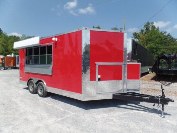 8.5' x 16' Concession Food Trailer Red Event Catering - Image 4