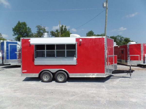 8.5' x 16' Concession Food Trailer Red Event Catering - Image 7