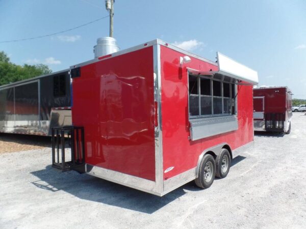 8.5' x 16' Concession Food Trailer Red Event Catering - Image 8