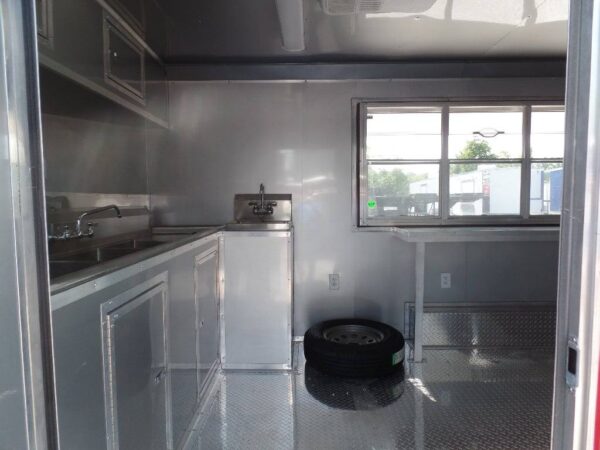 8.5' x 16' Concession Food Trailer Red Event Catering - Image 11