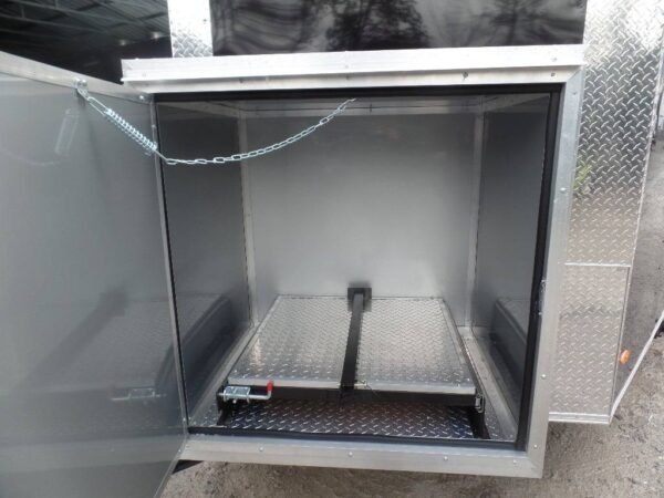 8.5' x 16' Black Porch Style Concession Food Trailer - Image 5