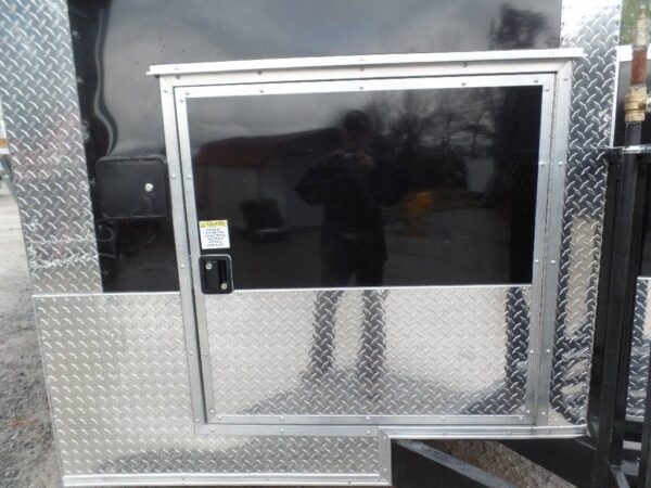 8.5' x 16' Black Porch Style Concession Food Trailer - Image 10
