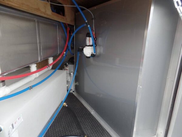 8.5' x 16' Black Porch Style Concession Food Trailer - Image 14