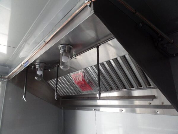8.5' x 16' Black Porch Style Concession Food Trailer - Image 6