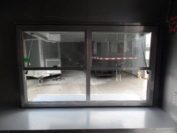 8.5' x 16' Black Porch Style Concession Food Trailer - Image 24