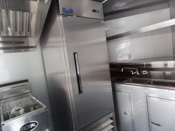 8.5' x 16' Black BBQ Porch Concession Food Trailer With Appliances - Image 4