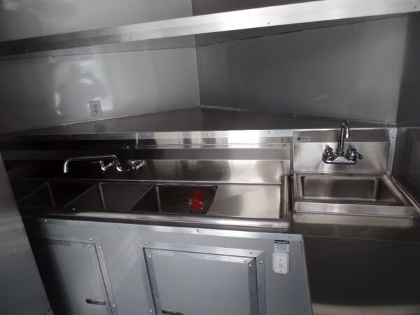 8.5' x 16' Black BBQ Porch Concession Food Trailer With Appliances - Image 11