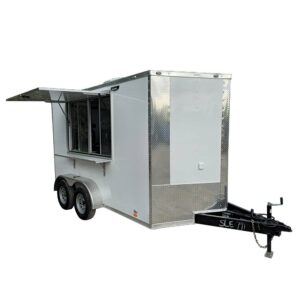 7' X 12' White Concession Trailer Food Event Catering