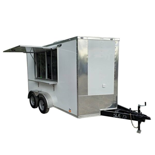 7' X 12' White Concession Trailer Food Event Catering
