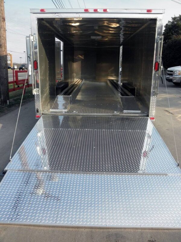 Enclosed Trailer 8.5' X 24' White - Cargo Bike Car Hauler Storage - Image 14