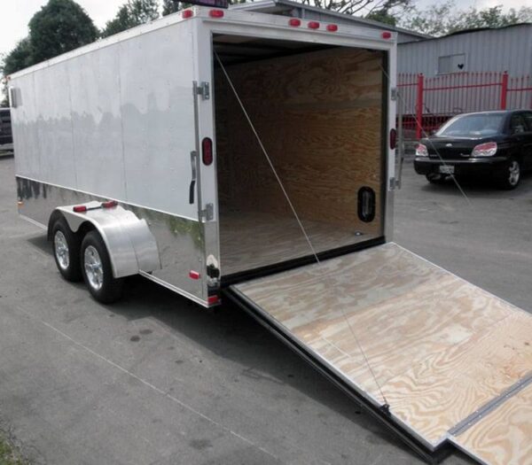 Enclosed Trailer 7'x16' - V-Nose Motorcycle Lawn Mower Storage - Image 19