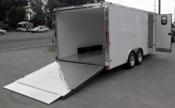 Enclosed Trailer 8.5'x18' White - Equipment Hauler Storage - Image 6