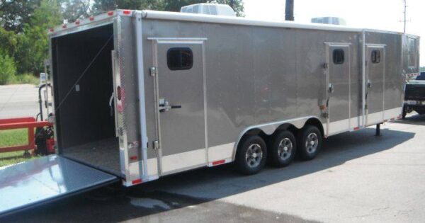 8.5x36 Silver Gooseneck Enclosed Trailer Hauler - Image 5