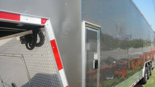 8.5x36 Silver Gooseneck Enclosed Trailer Hauler - Image 8