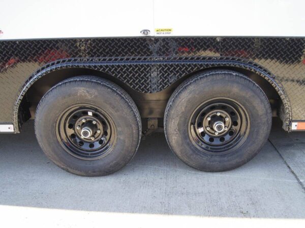 8.5x20 White V-Nose Enclosed Trailer with Blackout Pkg (2) 5,200lb Axles - Image 16