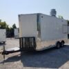 8.5' x 16' Double Window White Concession Food Trailer - Image 4