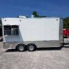 8.5' x 16' Double Window White Concession Food Trailer - Image 13
