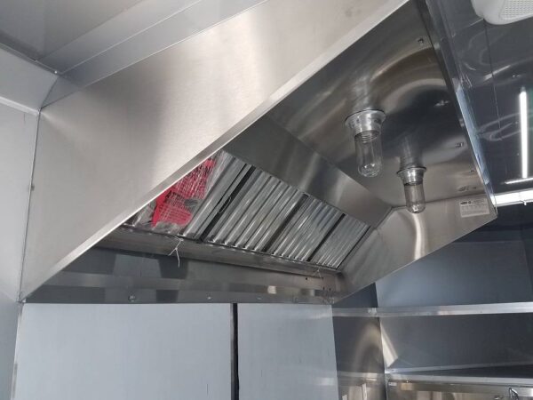 8.5' x 16' Double Window White Concession Food Trailer - Image 19