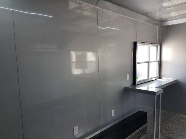 8.5' x 16' Double Window White Concession Food Trailer - Image 28
