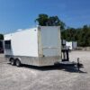 8.5' x 16' Double Window White Concession Food Trailer - Image 20