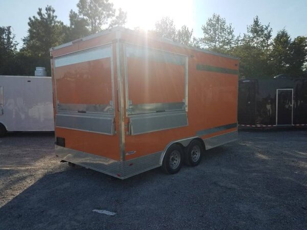 8.5' x 16' Orange Shaved Ice Concession Food Trailer - Image 12